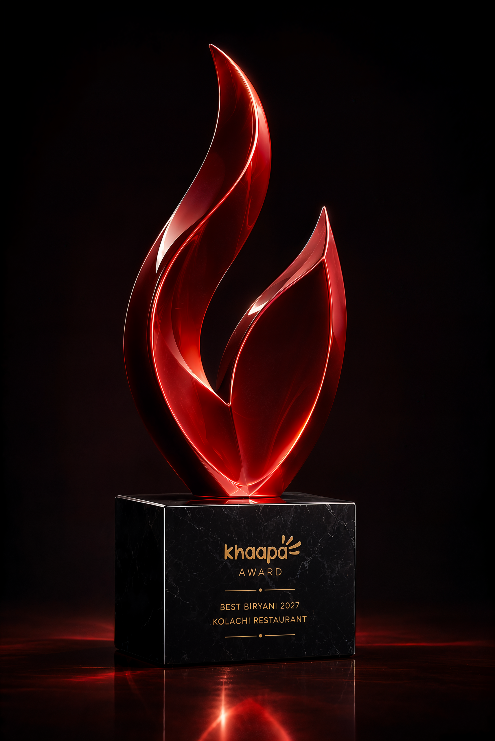 Pakistan Food Awards red flame trophy